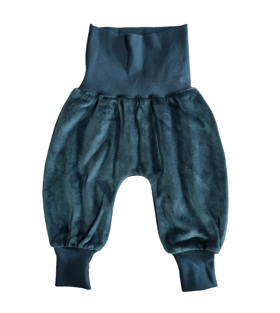 Pine Needle   Green Velour Trousers