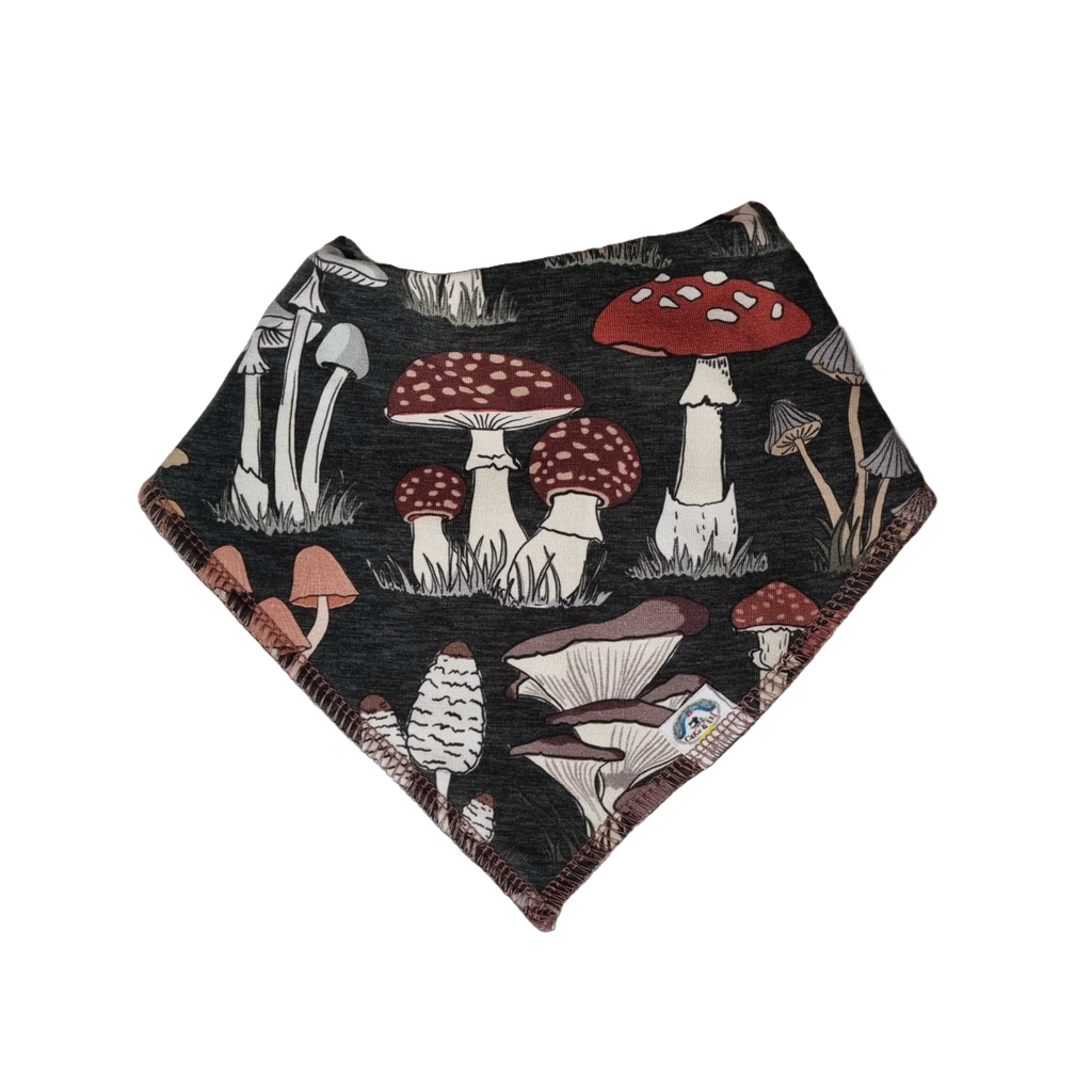 Mushroom Study - Bandanna Bib